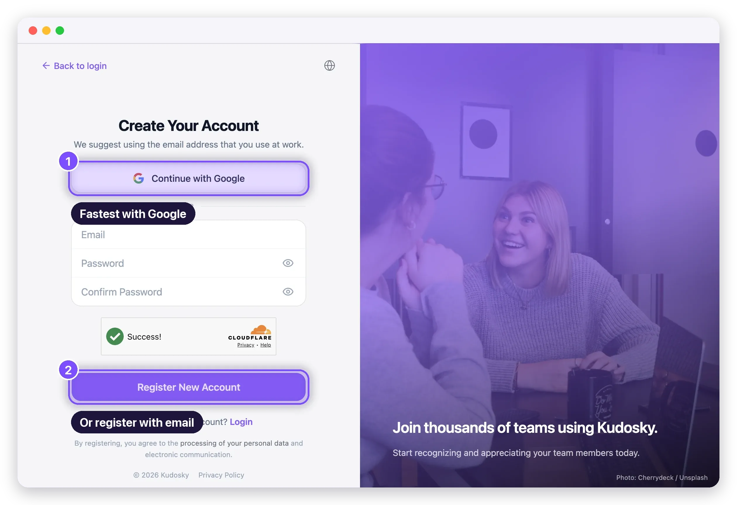 The sign-up screen with the invite code field
